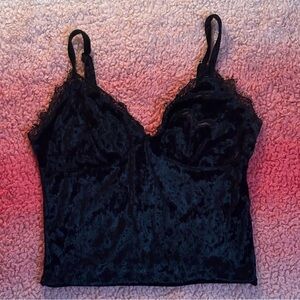 velvet black cami